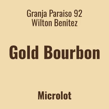 Gold Bourbon specialty green coffee microlot Colombia