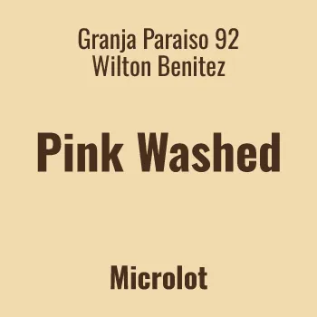 Pink Washed natural process Colombian specialty coffee